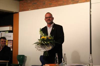 Brgermeister Kandidat Maik Schlicht nach der Wahl